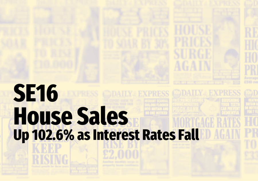 SE16 House Sales Up 102.6% as Interest Rates&nbsp;Fall