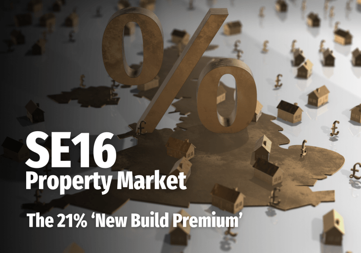 SE16 Property Market – The 21% ‘New Build&nbsp;Premium’