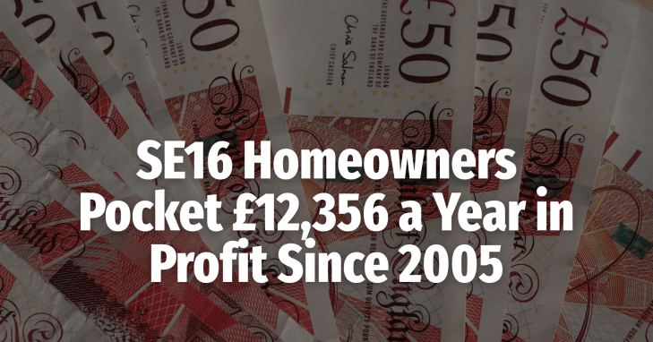 SE16 Homeowners Pocket £12,356 A Year in Profit Since 2005